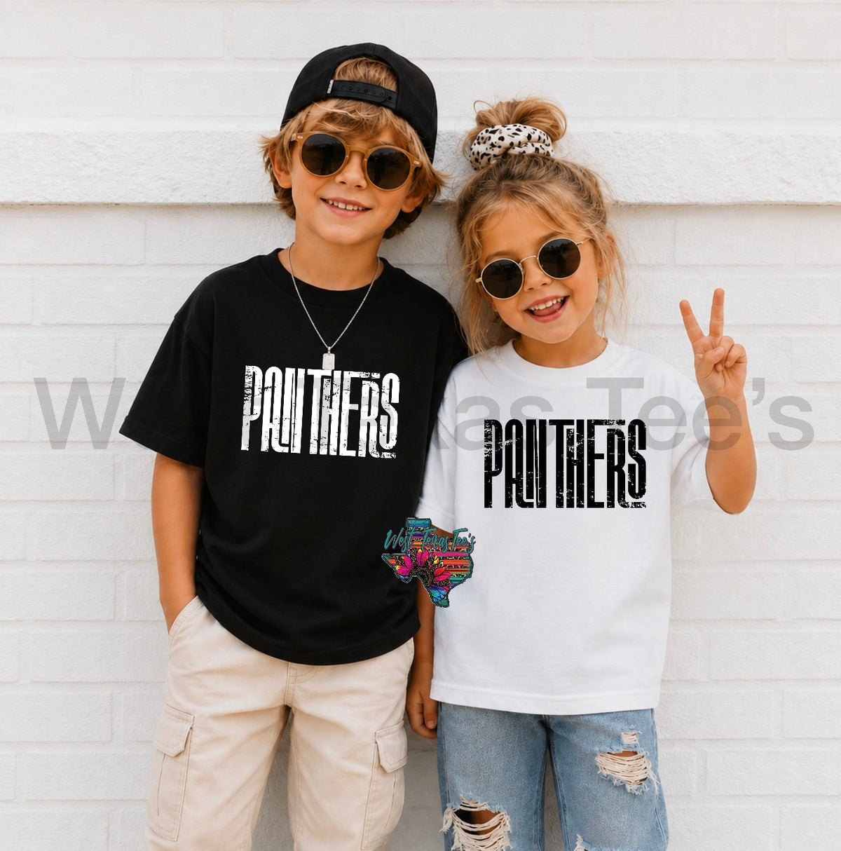Retro Distressed Panthers