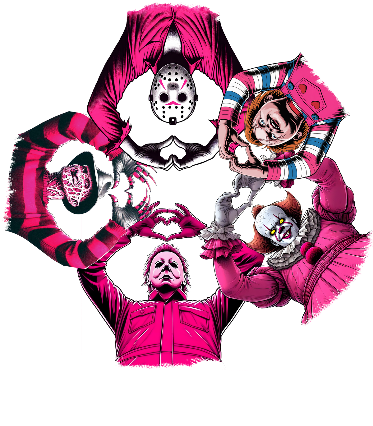 Pink Horror Characters