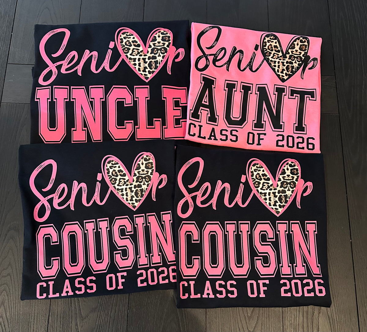 Custom Male Senior Class of 2026 w/Leopard Heart
