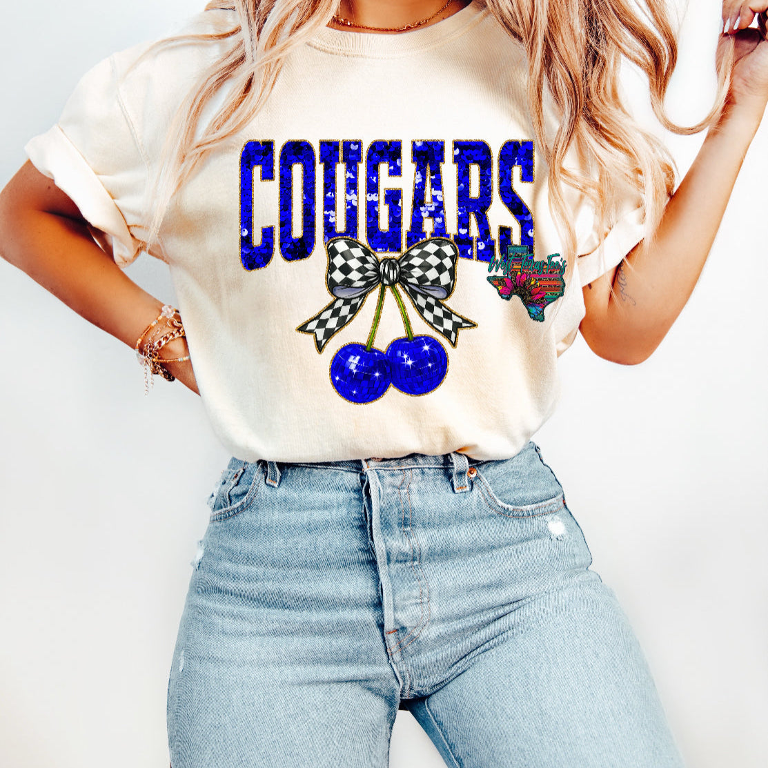 Cougars Sequin Cherries