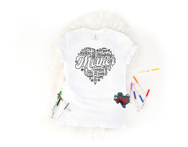 Mother Heart Coloring tee