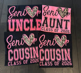 Custom Male Senior Class of 2026 w/Leopard Heart