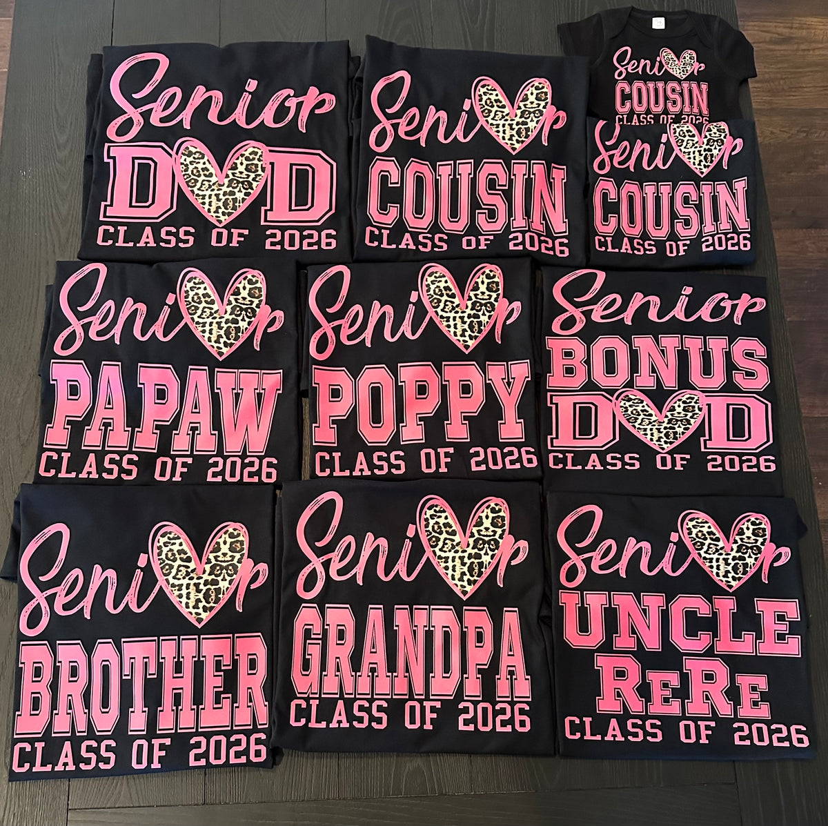 Custom Male Senior Class of 2026 w/Leopard Heart
