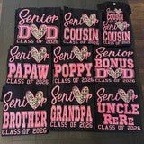 Custom Male Senior Class of 2026 w/Leopard Heart