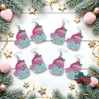 Pink Santa Earrings