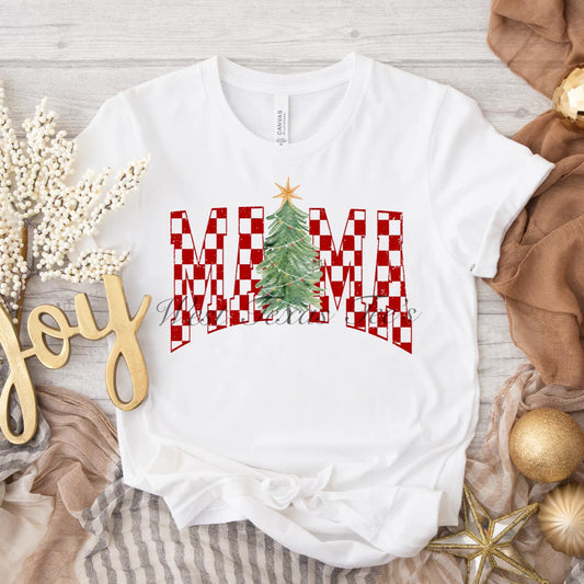 Checkered Christmas Mama