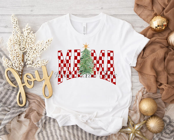 Checkered Christmas Mama