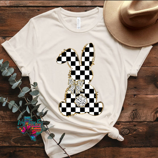 Black & White Checkered Bunny