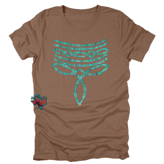 Turquoise Jewel Boot Stitch