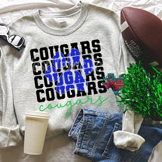 Stacked Cougars w/Paw
