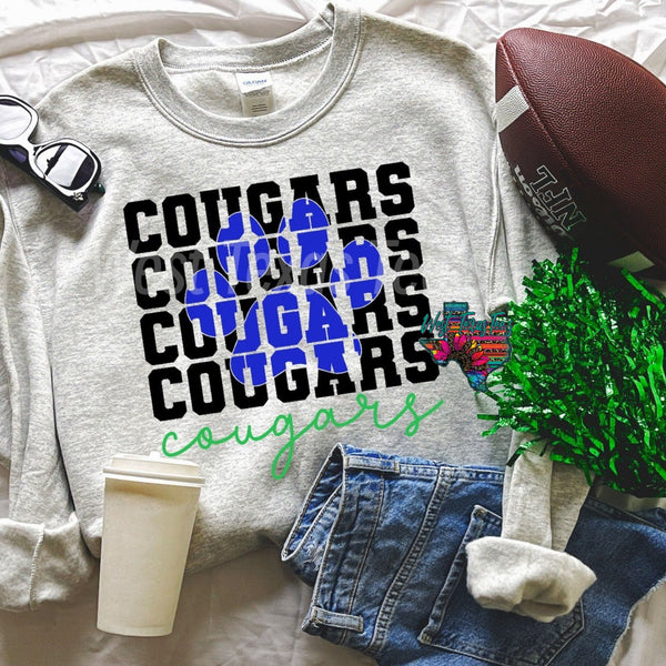 Stacked Cougars w/Paw