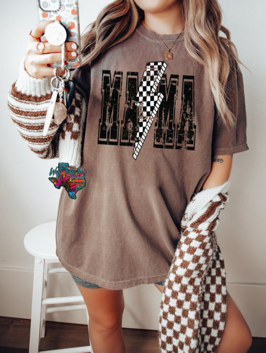 Distressed Checkered MAMA