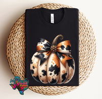 Cowhide Coquette Bow Pumpkin