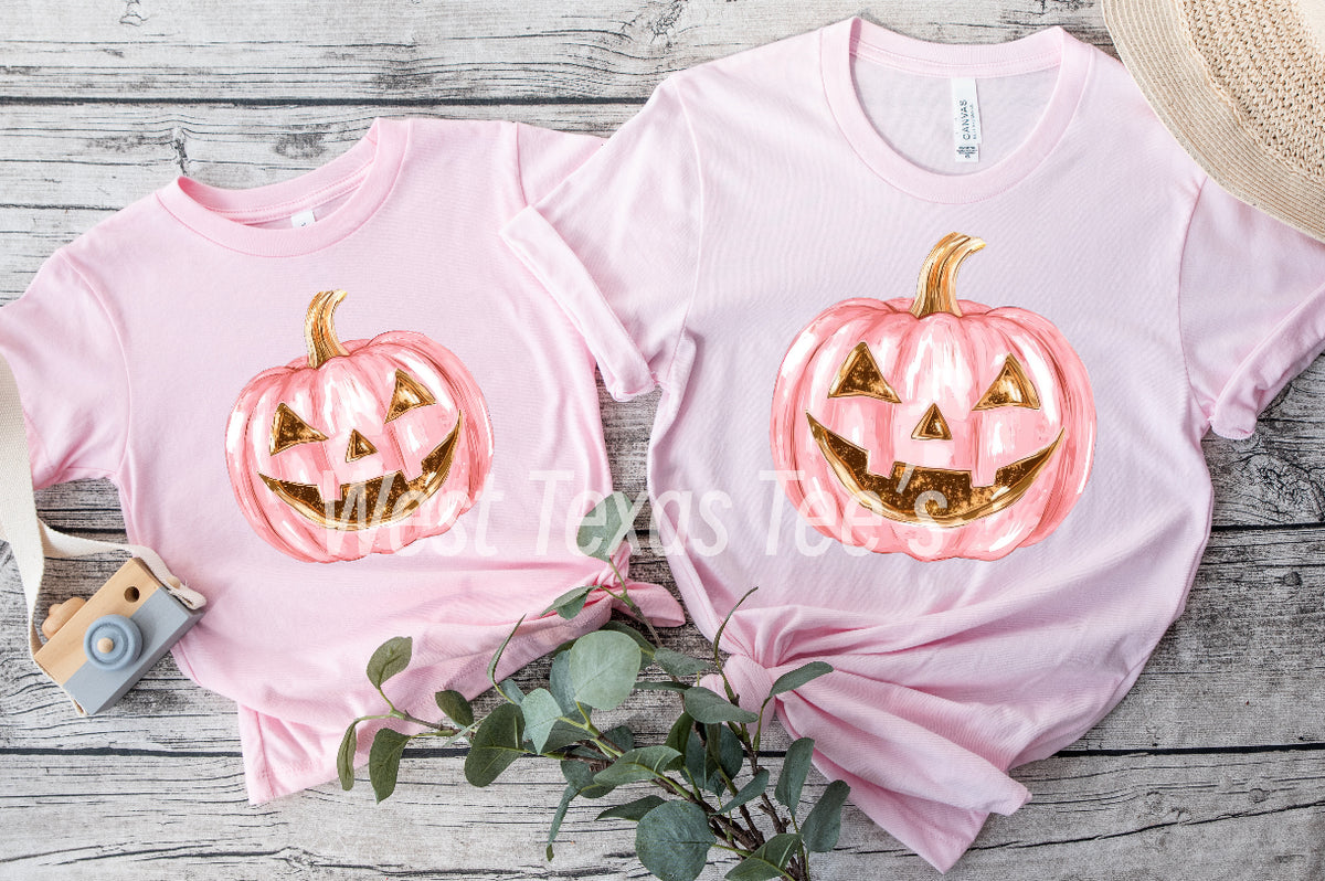 Pink & Gold Pumpkin