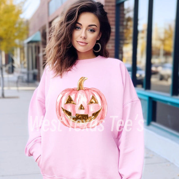 Pink & Gold Pumpkin