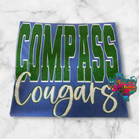 CUSTOM Cougars Script Sparkle Tee