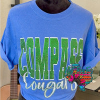 CUSTOM Cougars Script Sparkle Tee