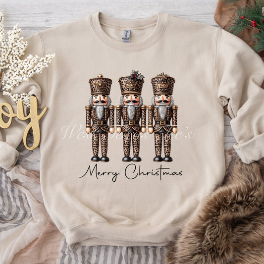 Merry Christmas Leopard Nutcrackers