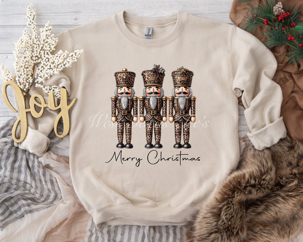 Merry Christmas Leopard Nutcrackers