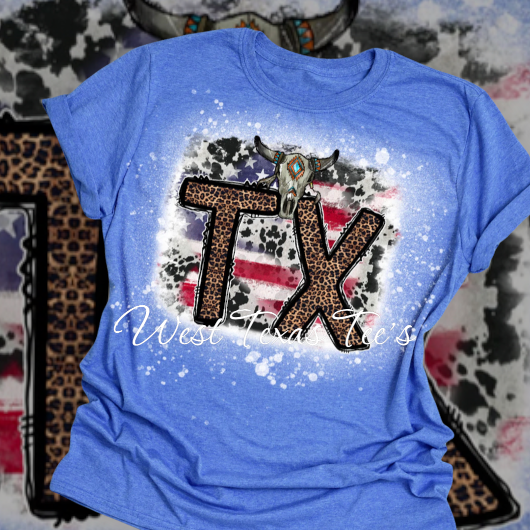 TX CHEETAH FLAG TEE