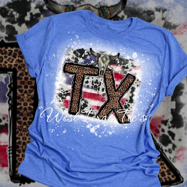 TX CHEETAH FLAG TEE