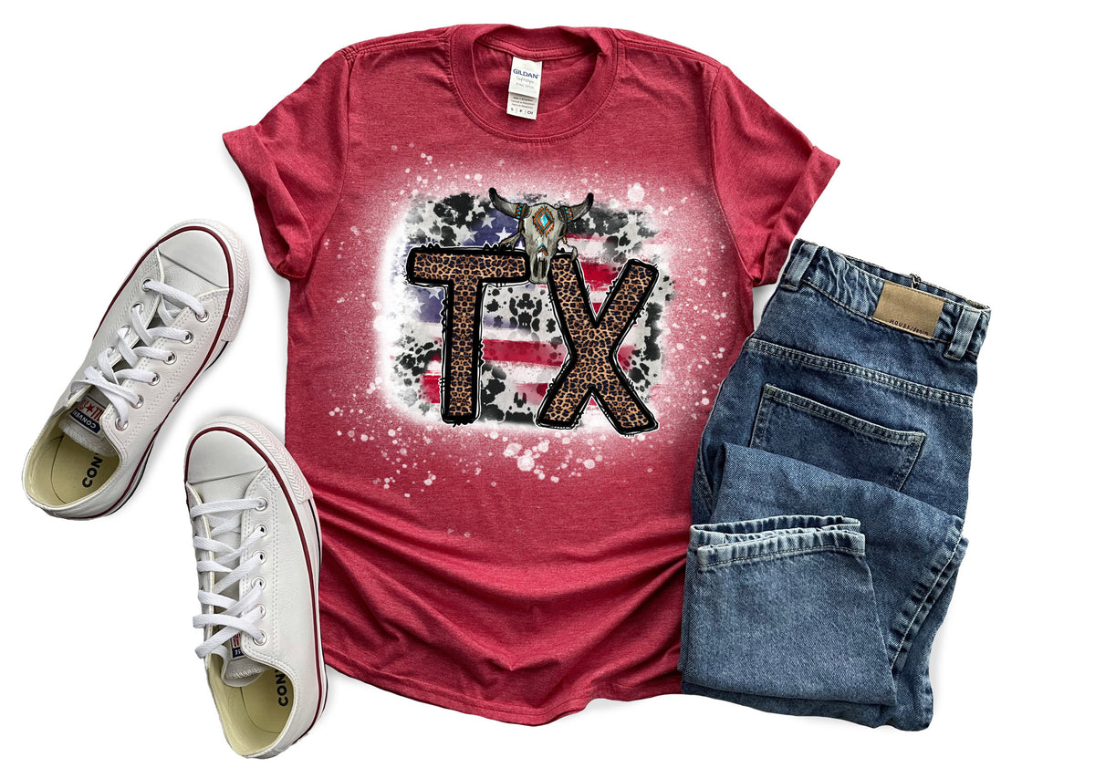TX CHEETAH FLAG TEE