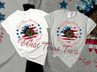 God Bless America Sunflower graphic tee